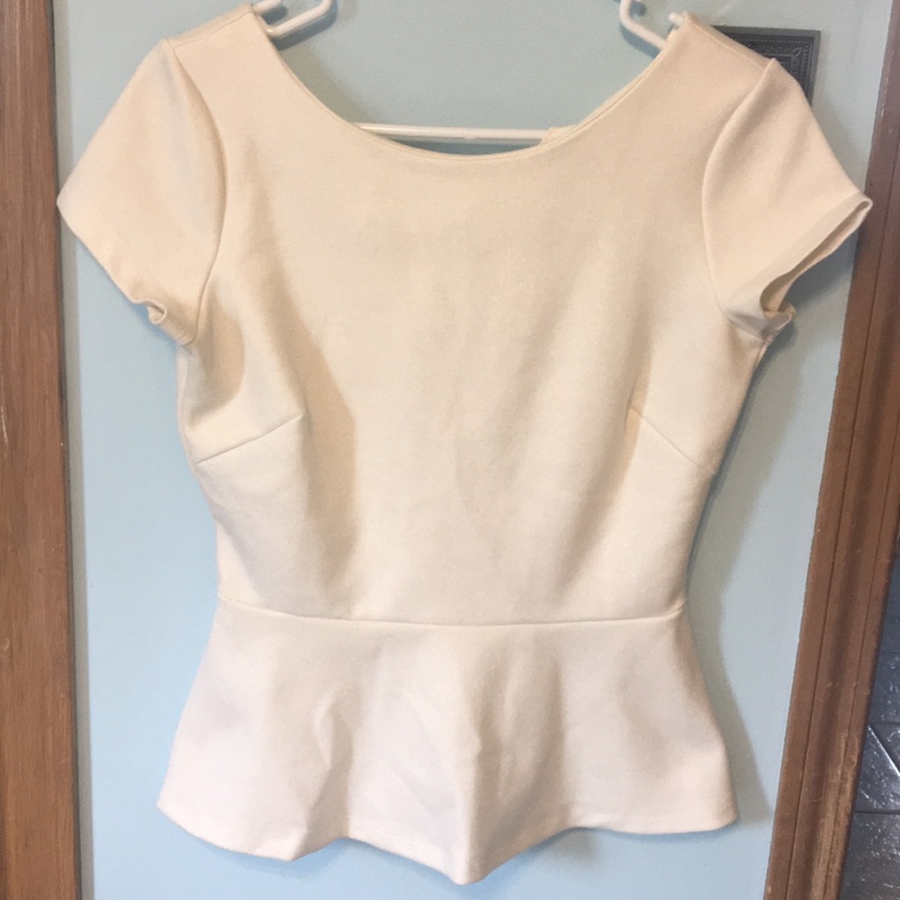 Gold peplum top